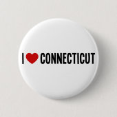 Ich liebe Connecticut-Rundbutton Button (Vorderseite)