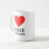 Ich liebe Cookie-Eiscreme Kaffeetasse (Vorderseite Links)