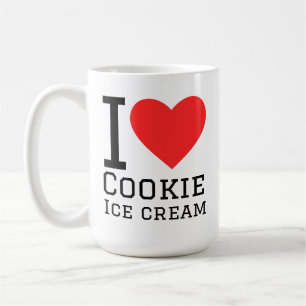 Ich liebe Cookie-Eiscreme Kaffeetasse