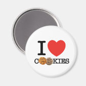 Ich Liebe Cookies Magnet (Vorderseite/Rückseite)