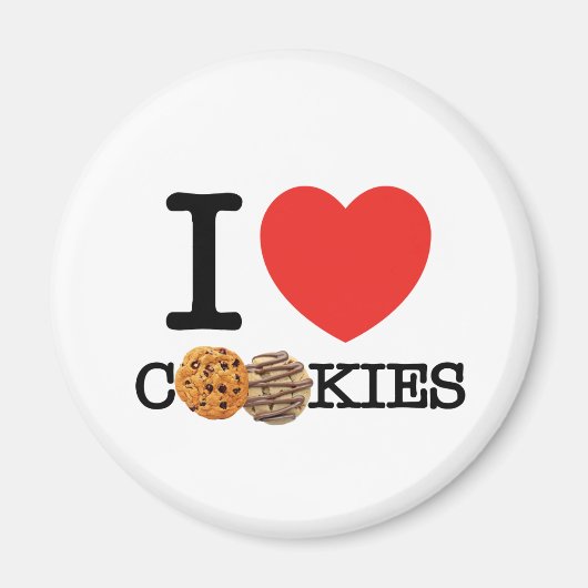 Ich Liebe Cookies Magnet (Vorne)