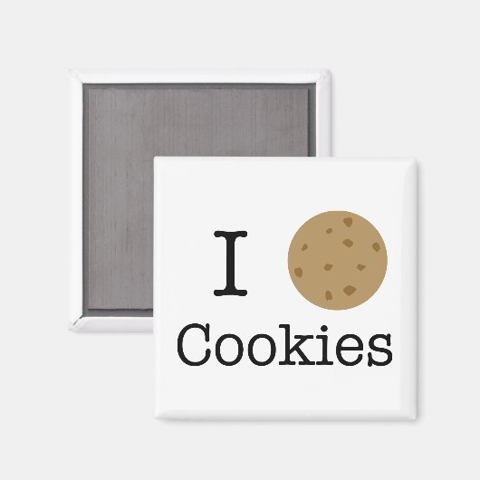Ich Liebe Cookies Magnet (Vorderseite/Rückseite)