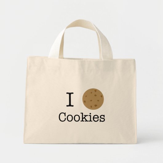 Ich Liebe Cookies Mini Stoffbeutel (Vorne)