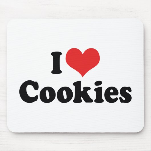 Ich Liebe Cookies Mousepad (Vorne)
