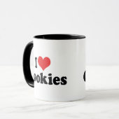 Ich Liebe Cookies Tasse (Vorderseite Links)