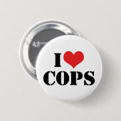 Ich liebe Cops Button (Vorne & Hinten)