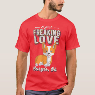 Ich liebe Corgis einfach über alles Ok Vintage Ret T-Shirt