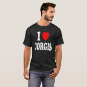 Ich liebe Corgis Hunde Welpe T-Shirt (Vorne ganz)
