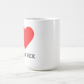 Ich liebe Cornish Rex  Kaffeetasse (Mittel)