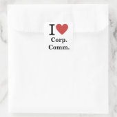 Ich ❤️ Liebe Corp. Comm. AUFKLEBER (Tasche)