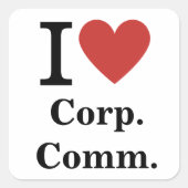 Ich ❤️ Liebe Corp. Comm. AUFKLEBER (Vorderseite)