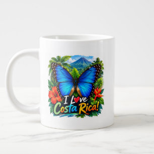 Ich liebe Costa Rica Blue Morpho und Tukane Jumbo-Tasse