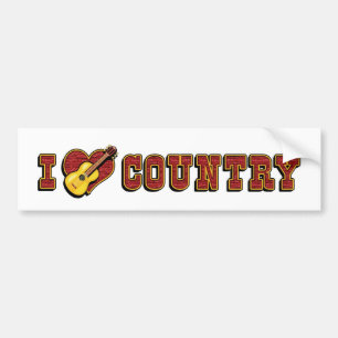 Ich liebe Country-Musik-Aufkleber Autoaufkleber