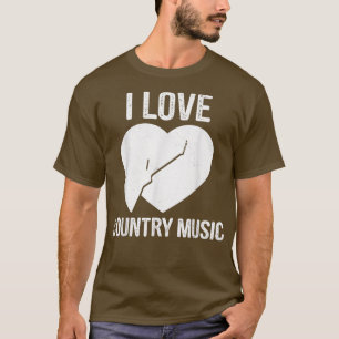 Ich liebe Country-Musik Retro Vintage Gitarre1244 T-Shirt