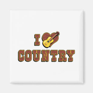 Ich liebe Countrymusik Magnet