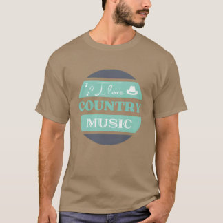 Ich liebe Countrymusik Retro T-Shirt