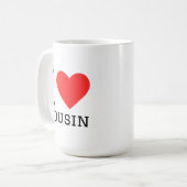 Ich liebe Cousin Kaffeetasse (Vorderseite Links)