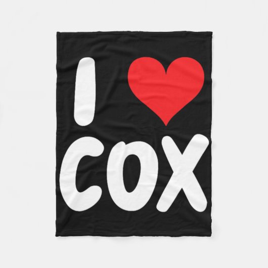 Ich liebe Cox - Herz - Name Fleecedecke (Vorderseite)