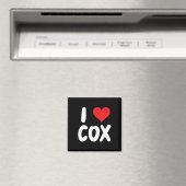 Ich liebe Cox - Herz - Name Magnet (In Situ (Geschirrspüler))