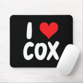 Ich liebe Cox - Herz - Name  Mousepad (Mit Mouse)