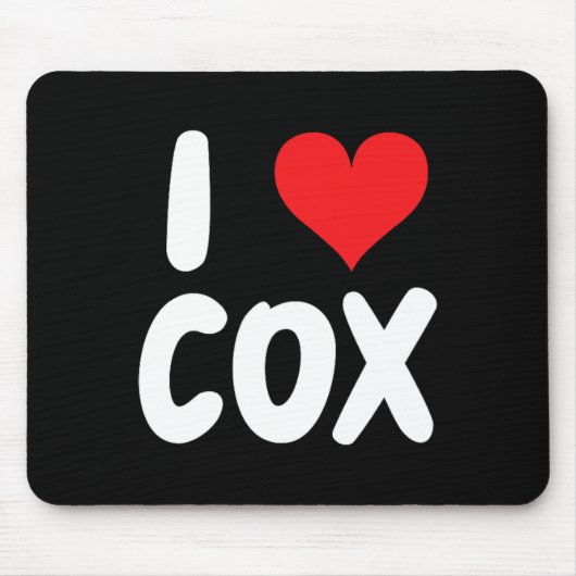Ich liebe Cox - Herz - Name  Mousepad (Vorne)
