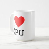 Ich liebe CPU Kaffeetasse (Vorderseite Links)