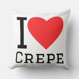 Ich liebe Crêpe Kissen