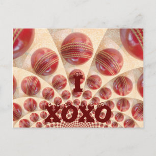 Ich liebe Cricket XOXO Produkt anpassen Postkarte
