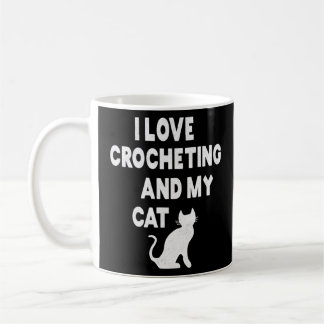 Ich Liebe Crocheting und meine Katzen und Haustier Kaffeetasse