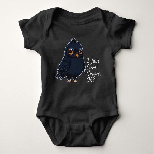 Ich Liebe Crows, Ok Funny Raven Crow Lover Baby Strampler (Vorderseite)