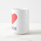 Ich liebe Crunch Kaffeetasse (Mittel)