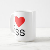 Ich liebe CSS Kaffeetasse (Vorderseite Links)