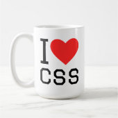 Ich liebe CSS Kaffeetasse (Links)