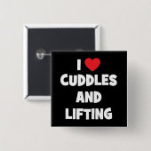 Ich Liebe Cuddles und Heftgewichte - Funny Novelle Button (Vorne & Hinten)