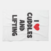 Ich Liebe Cuddles und Heftgewichte - Funny Novelle Geschirrtuch (Horizontal)