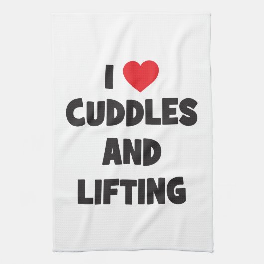Ich Liebe Cuddles und Heftgewichte - Funny Novelle Geschirrtuch (Vertikal)