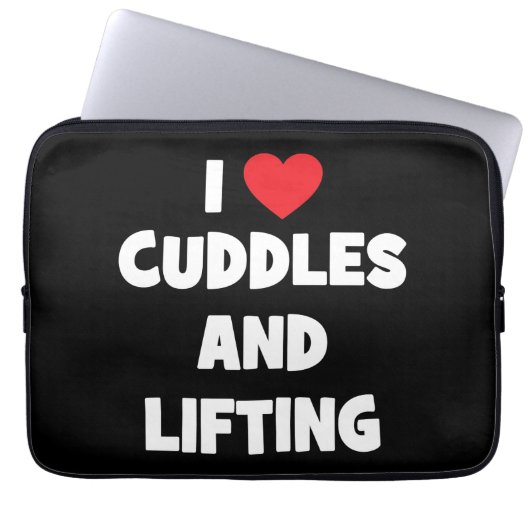 Ich Liebe Cuddles und Heftgewichte - Funny Novelle Laptopschutzhülle (Vorderseite)