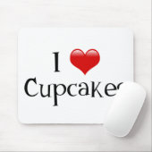 Ich Liebe Cupcakes Maus Pad mit rotem Herzen Mousepad (Mit Mouse)