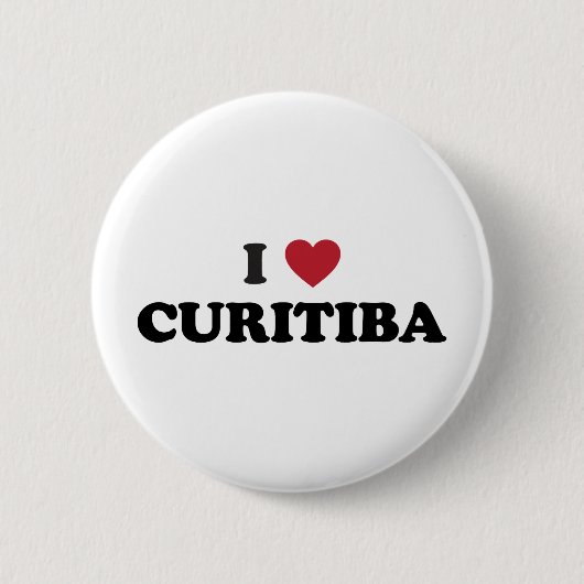 Ich liebe Curitiba Brasilien Button (Vorderseite)