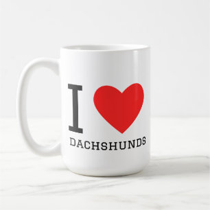 Ich liebe Dachshunde Kaffeetasse