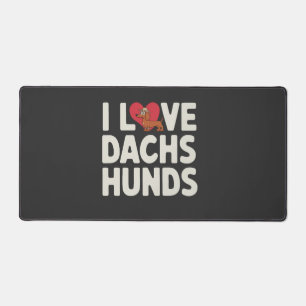 Ich liebe Dackel süße Cartoon Schreibtischunterlage