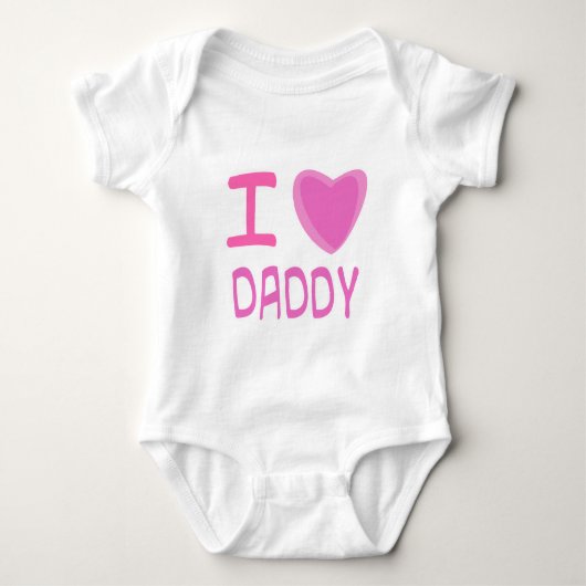 Ich liebe Daddy Baby Strampler (Vorderseite)