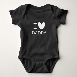 Ich liebe Daddy lustiger schwarzer Babys Body Cree Baby Strampler