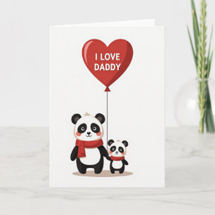 Ich liebe Daddy Panda Karte
