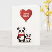 Ich liebe Daddy Panda Karte (Gelbe Blume)