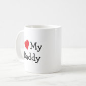 Ich liebe Daddy rotes Herz Kaffeetasse (Vorderseite Links)