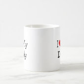Ich liebe Daddy rotes Herz Kaffeetasse (Mittel)