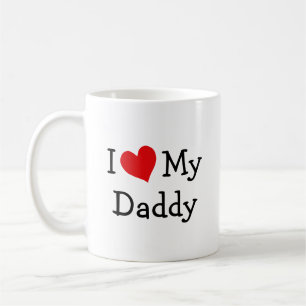 Ich liebe Daddy rotes Herz Kaffeetasse