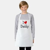 Ich liebe Daddy rotes Herz Schürze (Getragen)