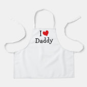 Ich liebe Daddy rotes Herz Schürze (Vorderseite)